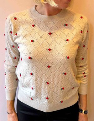 Jumper 1234 fancy crew - limestone