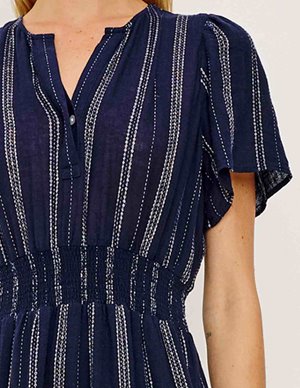 Rails cannes dress - marina stripe back