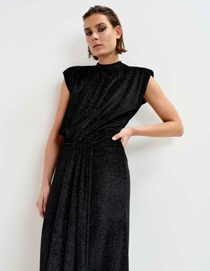 Essentiel Antwerp inche velvet dress - black side