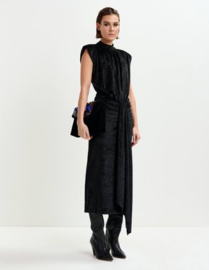Essentiel Antwerp inche velvet dress - black