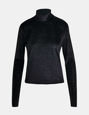 Essentiel Antwerp indienne velvet top - black back