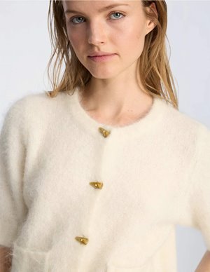Munthe locca cardigan - ivory side