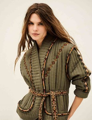 ba&sh cocoon jacket - kaki side