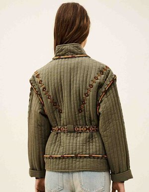 ba&sh cocoon jacket - kaki detail