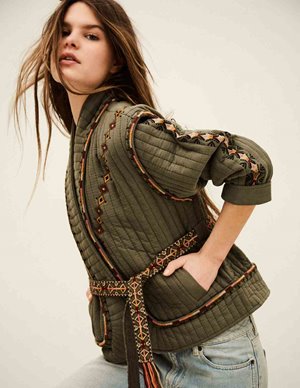 ba&sh cocoon jacket - kaki model