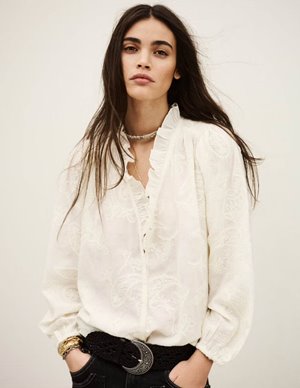ba&sh petty blouse - ecru