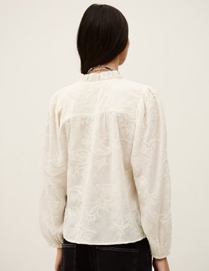 ba&sh petty blouse - ecru detail