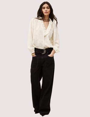ba&sh petty blouse - ecru side