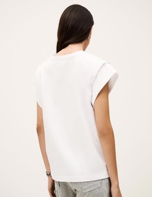 ba&sh pio tee - white model