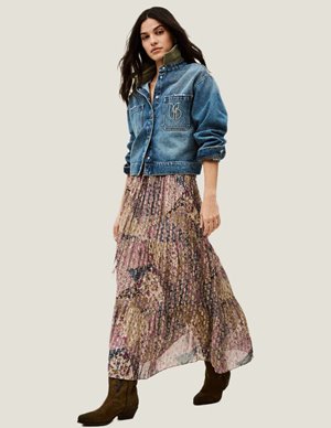 ba&sh pitsy skirt - rose