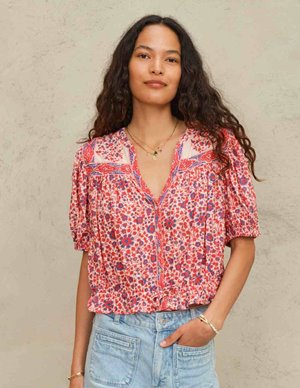 M.A.B.E APPAREL della print top - red back