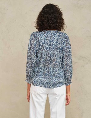 M.A.B.E APPAREL esti print top - blue model