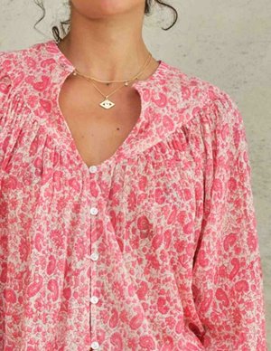 M.A.B.E APPAREL esti print top - pink detail