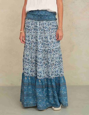 M.A.B.E APPAREL esti maxi skirt - blue back