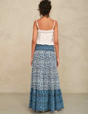M.A.B.E APPAREL esti maxi skirt - blue model