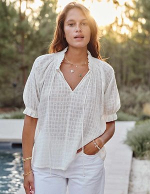 M.A.B.E APPAREL etta top - ecru