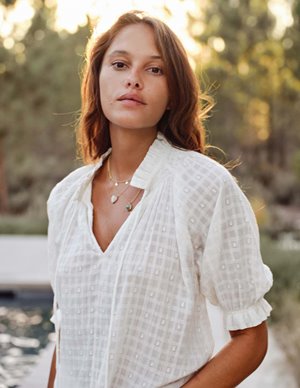 M.A.B.E APPAREL etta top - ecru back