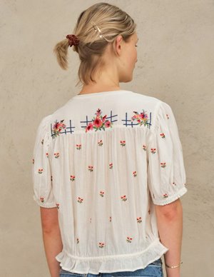 M.A.B.E APPAREL harlie top - ecru detail