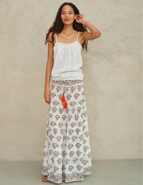 M.A.B.E APPAREL Stella maxi skirt - ecru