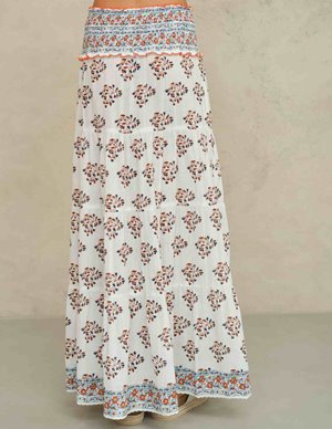 M.A.B.E APPAREL stella maxi skirt - ecru detail