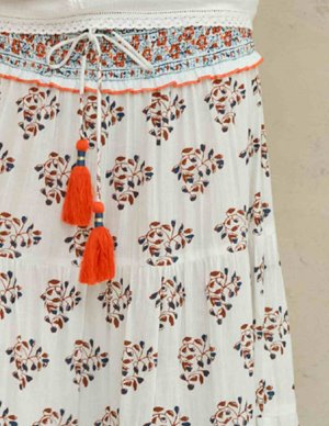 M.A.B.E APPAREL stella maxi skirt - ecru side