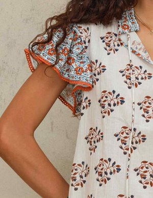 M.A.B.E APPAREL stella top - ecru back