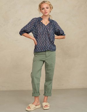 M.A.B.E APPAREL ari top - indigo detail