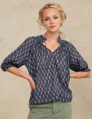 M.A.B.E APPAREL ari top - indigo back