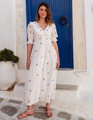 Pink City Prints francis dress - cherry detail