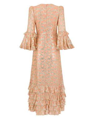 Queens of Archive josephine dress - peach model
