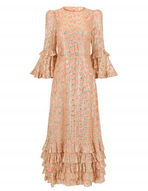 Queens of Archive josephine dress - peach back