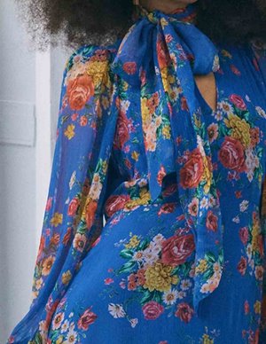 Queens of Archive marnie dress - cobalt side