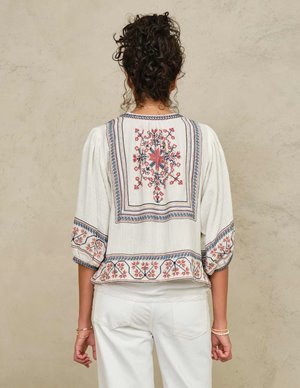 M.A.B.E APPAREL calista jacket - ecru model