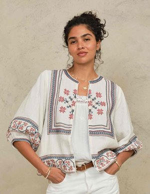 M.A.B.E APPAREL calista jacket - ecru back