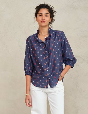 M.A.B.E APPAREL auden top - navy side