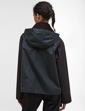 Barbour reighton wax jacket - sage detail