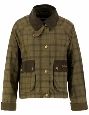 Barbour cropped beadnell jacket - check model