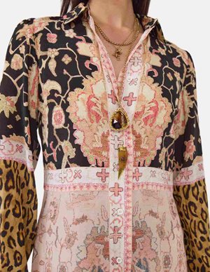 Hayley Menzies desert loom shirt dress - multi back