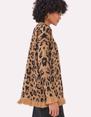 Hayley Menzies cosmic cat cardigan side
