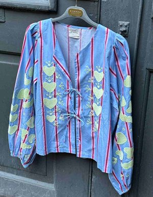Sissel Edelbo elisabeth top - bluebell stripe side