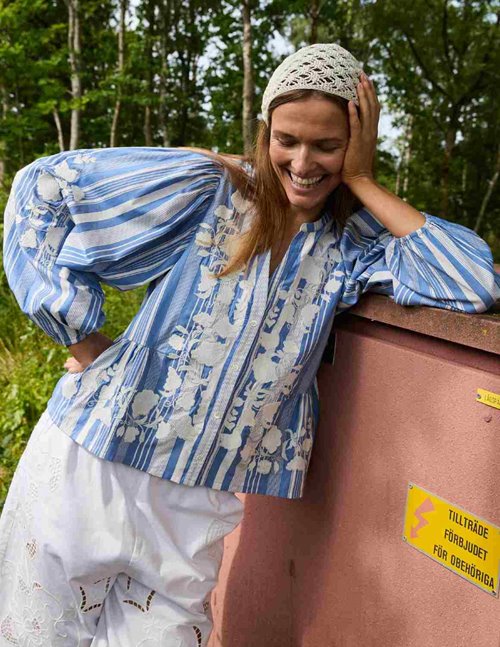 Sissel Edelbo Juliane top - blue