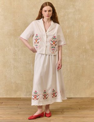 Louise Misha emilius shirt - ivory detail