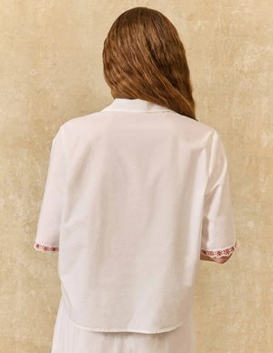 Louise Misha emilius shirt - ivory model