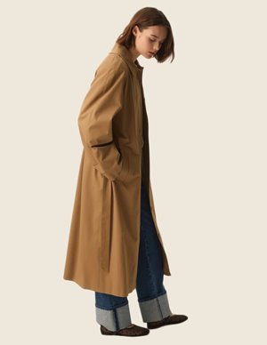 Des Petits Hauts yvette coat - brown model