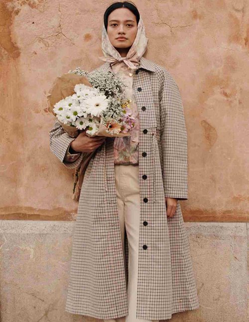 Des Petits Hauts Ysabel coat - check