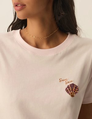 Des Petits Hauts iliana tee - pale pink back