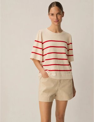 Des Petits Hauts bruna stripe top - red back