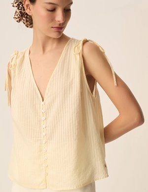 Des Petits Hauts santas top - yellow side
