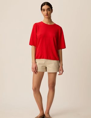 Des Petits Hauts brune top - red detail