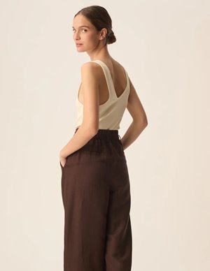 Des Petits Hauts espiza trousers - dark brown side